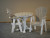 Amish small 34" round outdoor table set