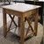 Amish Made Rustic White Oak End Table X Slat Detail