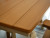 Amish made outdoor dining table set poly top detail
