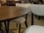 Amish made Walnut Pedestal Table Contemporary Designer Edge