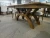 Contemporary Amish Dining Table Set Gateway Base Detail
