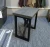 Amish Boatwood Metal base Geometric Chairside Table