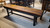 Amish rustic rough sawn brown maple dining room table bench quality