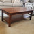 Amish Cherry Coffee Table with shelf in michaels cherry finish solid wood quality furniture