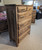 Amish 6 drawer chest distressed angle