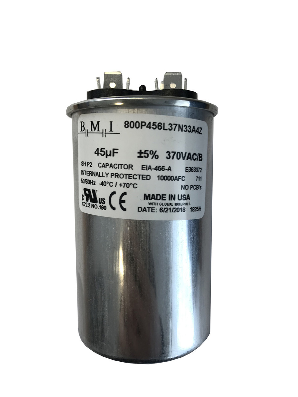 TEJ−４５ Pump Motor Capacitor | 45 MFD 370VAC Run Capacitor| Tuhorse