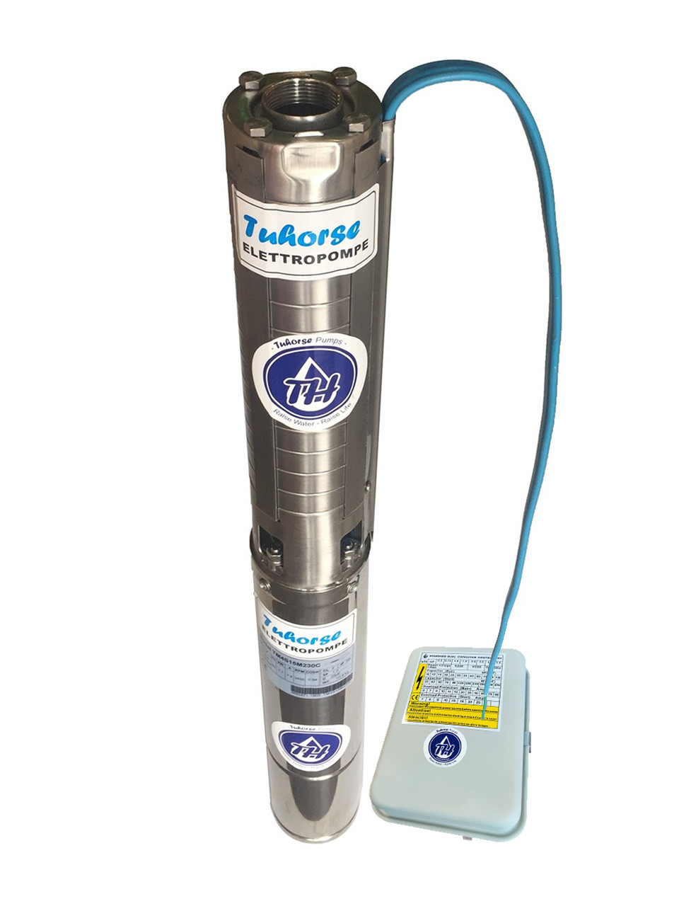 4 Inch Deep Well Submersible Pump | 2HP 13GPM 1-Phase 230V