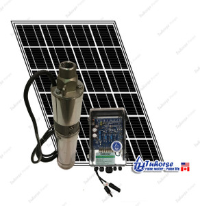 4 1500W (2HP) 45GPM Solar Submersible Deep Well Pump, 1120W Solar Panel,  120 feet Cable Complete Kit