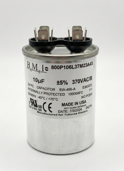 Pump Motor Run Capacitor | 10 MFD 370VAC | Compatible with U17