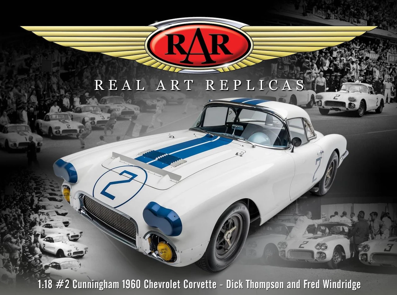 2 CUNNINGHAM Diecast 1960 CHEVROLET CORVETTE - 1960 24 HOURS OF LE
