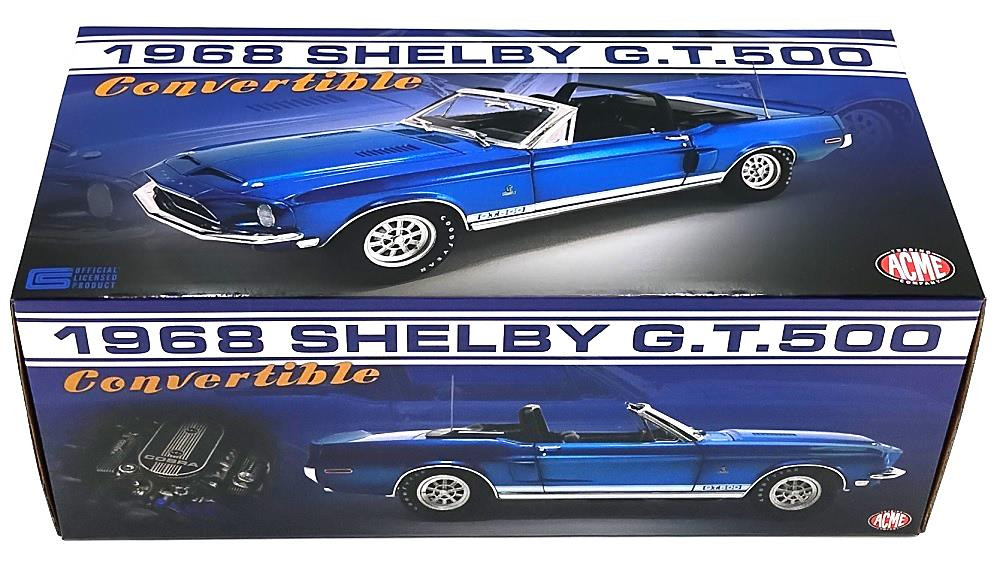 Acme 1:18 Scale 1968 Shelby GT500 Convertible (Acapulco Blue