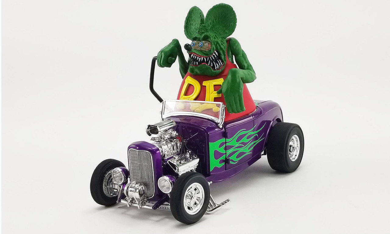 1932 FORD BLOWN HOT ROD ROADSTER WITH RAT FINK FIGURE DIECAST