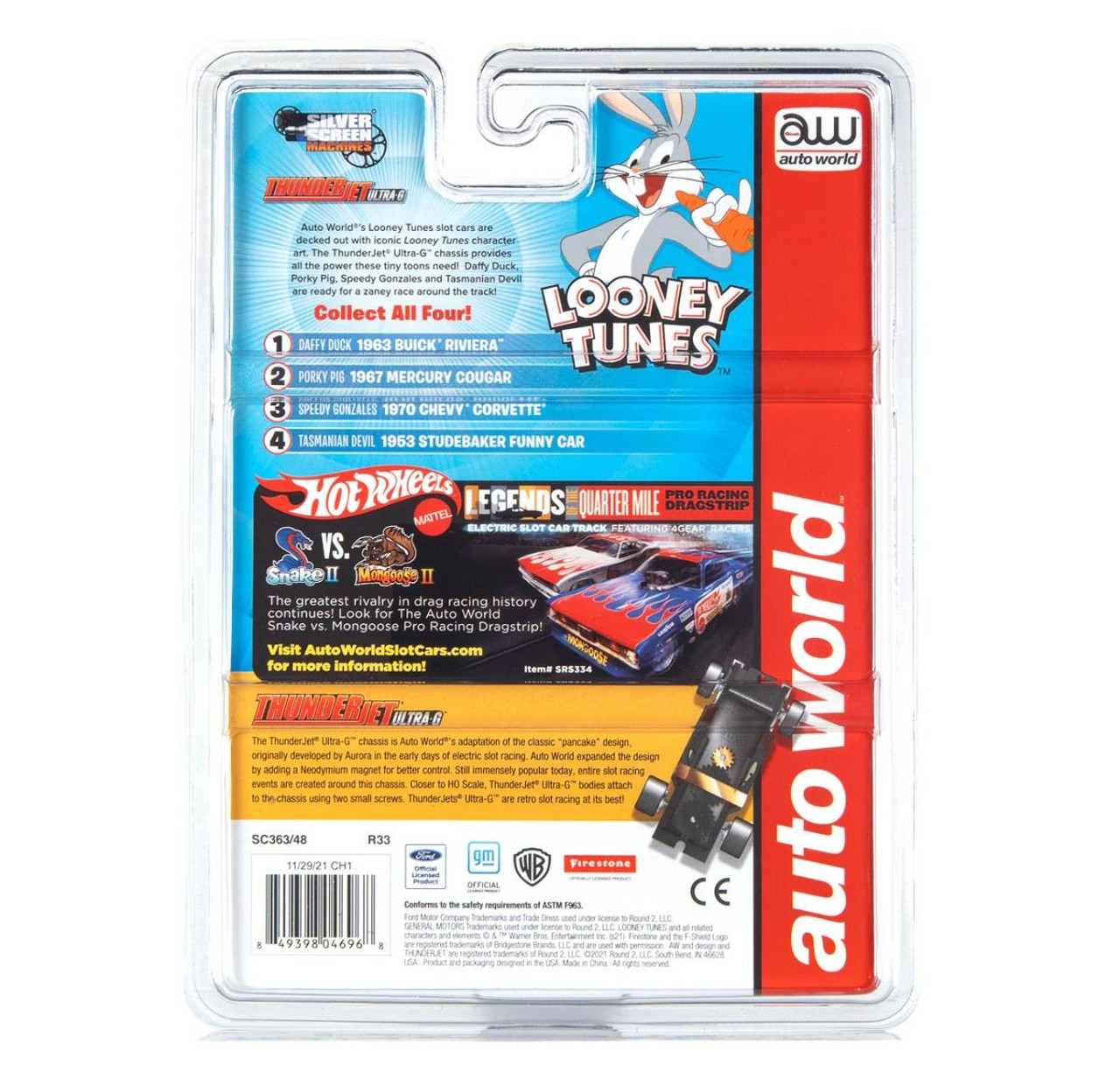 Auto World Diecast Thunderjet R33 Looney Tunes Electric Slot