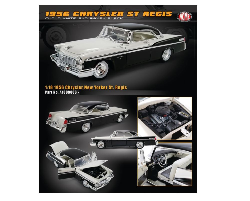 Acme Diecast 1:18 Scale 1956 Chrysler New Yorker St. Regis - White