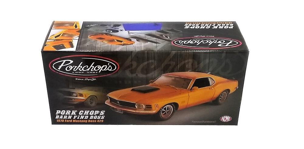 New Acme Diecast 1:18 Pork Chop's Barn Find 1970 Ford Mustang Boss
