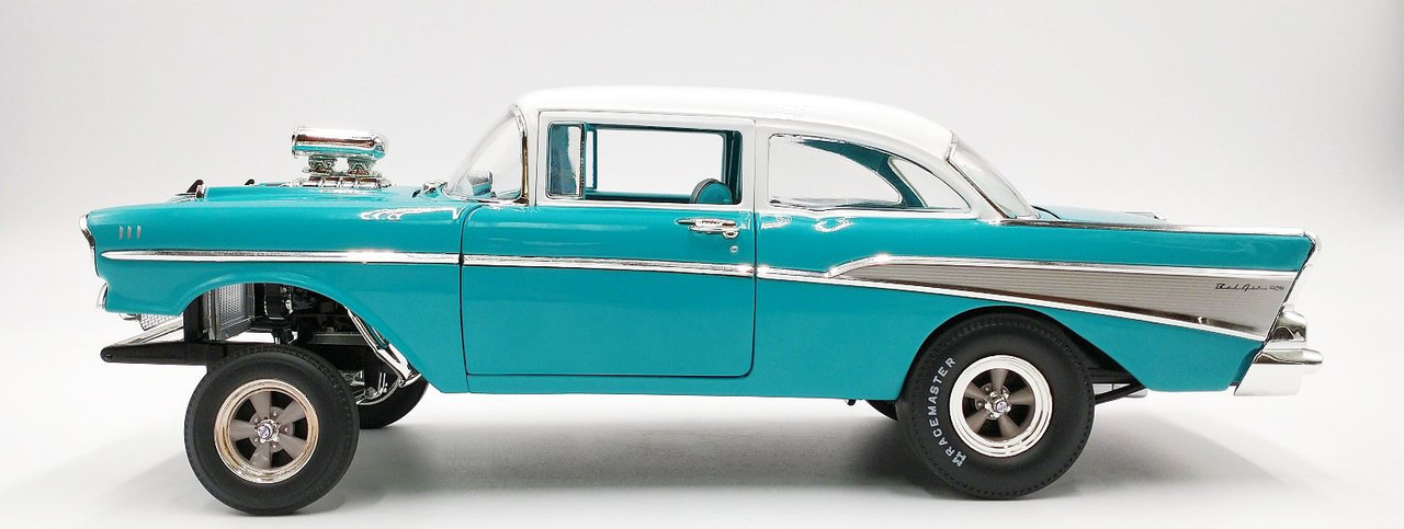 Acme Retro Studios 1:18 Scale 1957 Chevrolet Bel Air Gasser, Blue A1807010RS