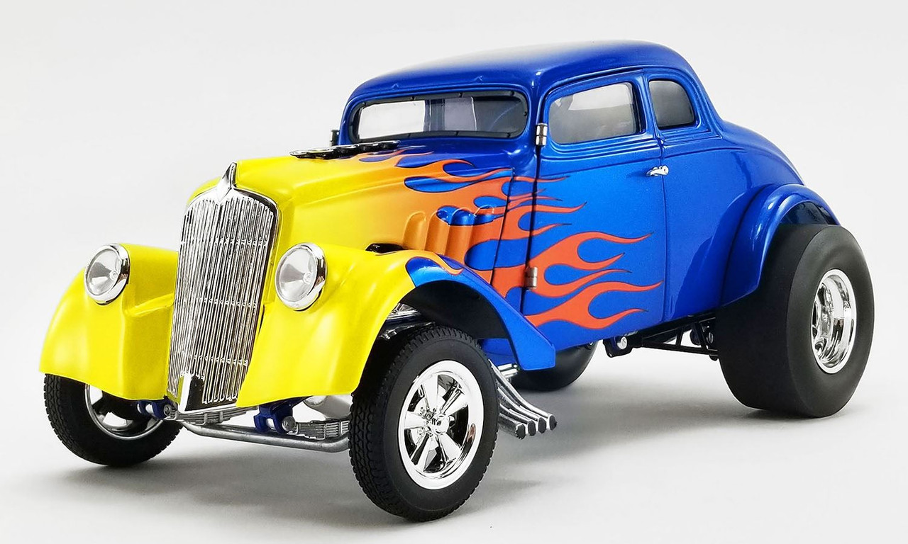 New Acme Diecast 1:18 Scale 1933 Gasser, Blue with Flames A1800918