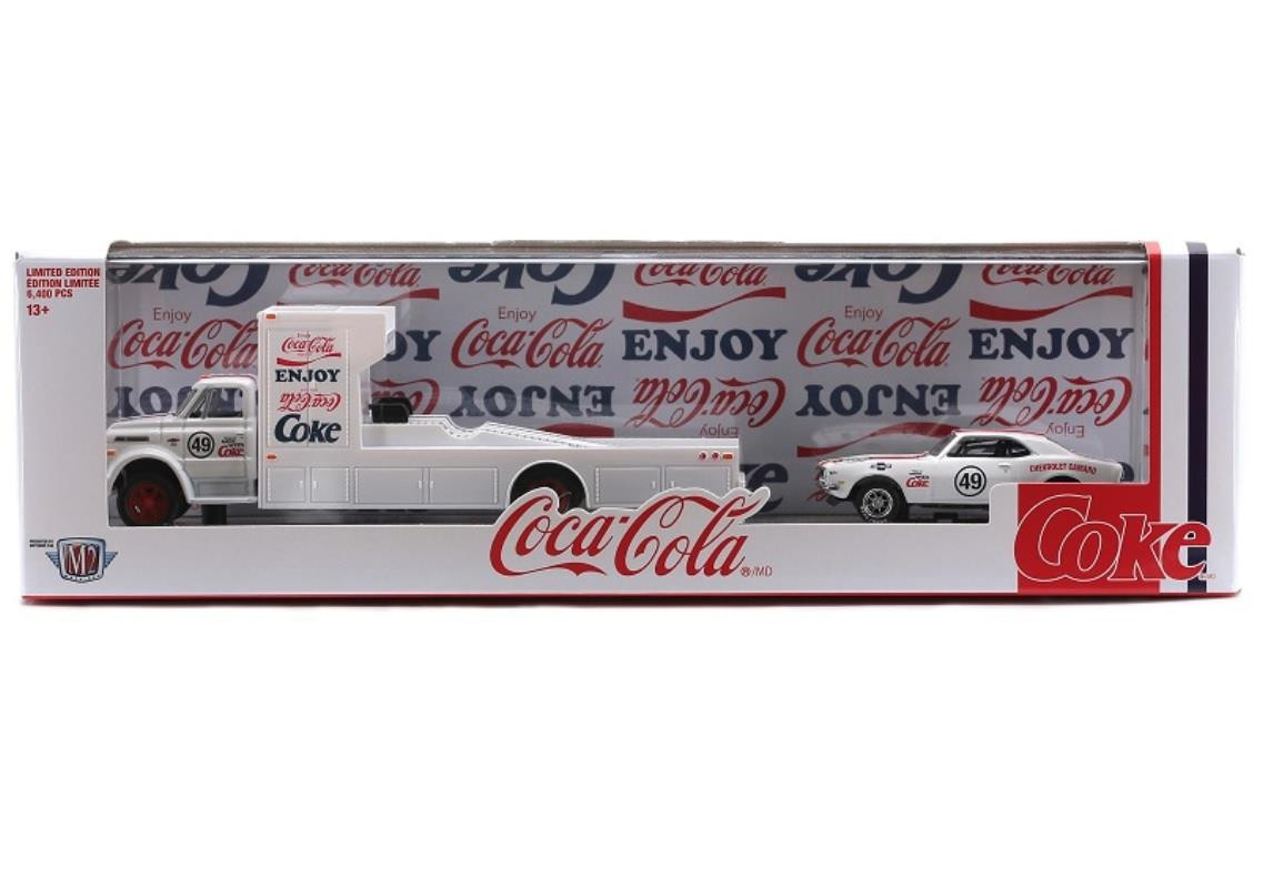 New M2 Diecast Machines 1:64 Coca-Cola Auto Haulers 1968 Chevy C60