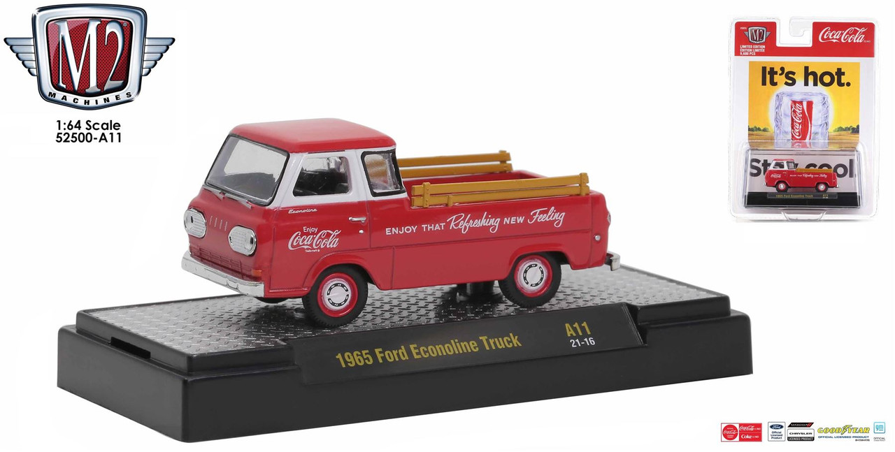 New M2 Diecast Machines 1:64 Coca-Cola 52500 A11 1965 Ford