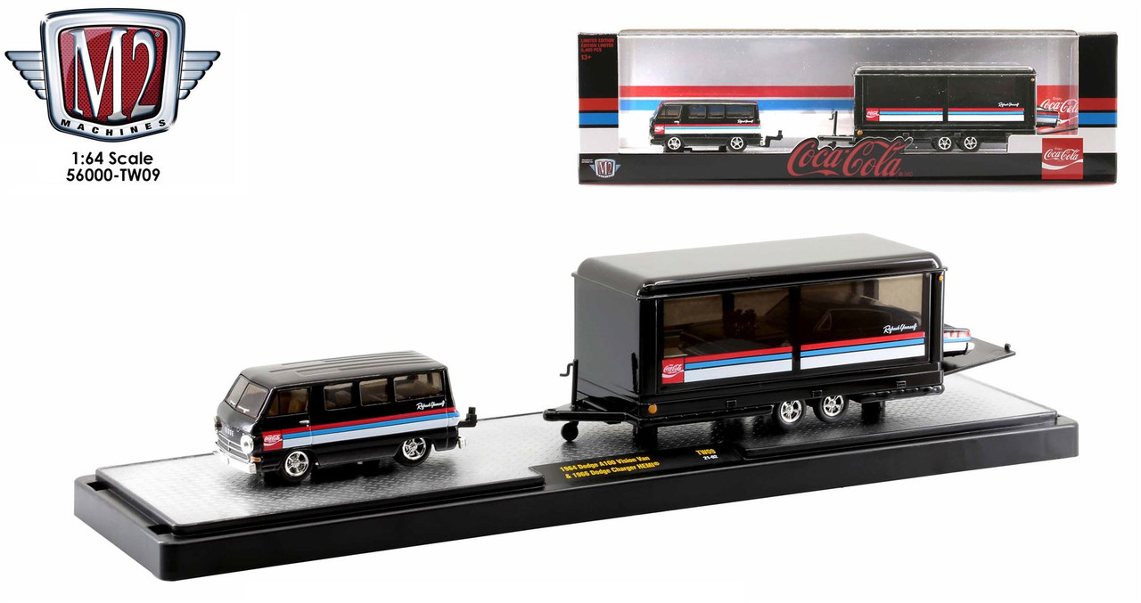 New M2 Diecast Machines 1:64 Coca-Cola Auto Haulers Coke 1964