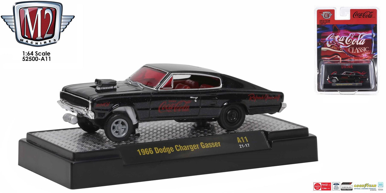 M2 Machines 1:64 Coca-Cola 52500 A11 - 1966 Dodge Charger Gasser