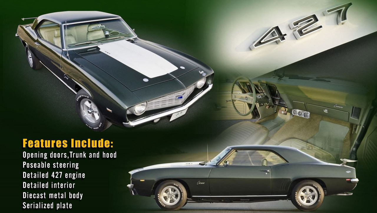 Acme 1:18 Scale 1969 Chevrolet COPO Camaro - Dick Harrell (Green