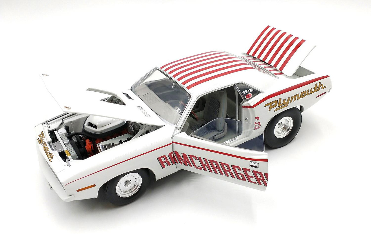 Acme 1:18 Scale 1970 Plymouth Cuda Super Stock - Ramchargers A1806128