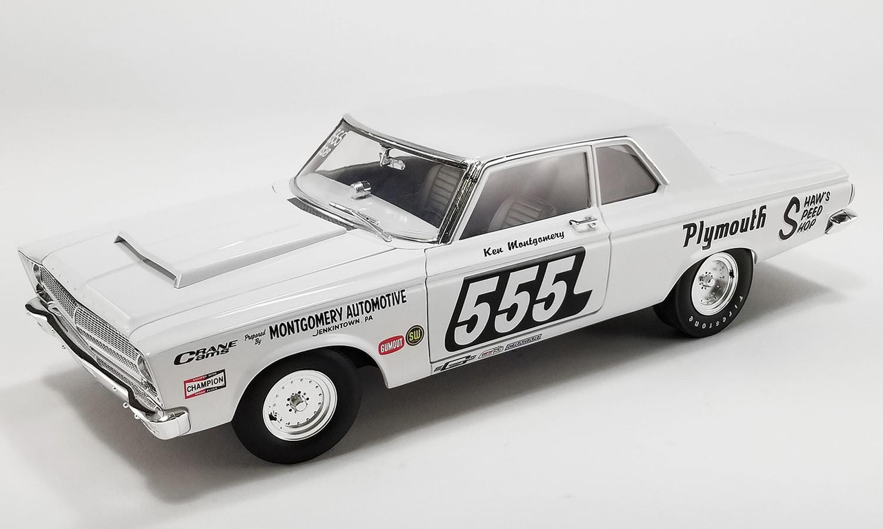 Acme 1:18 Scale 1965 Plymouth Belvedere Super Stock 555 Triple