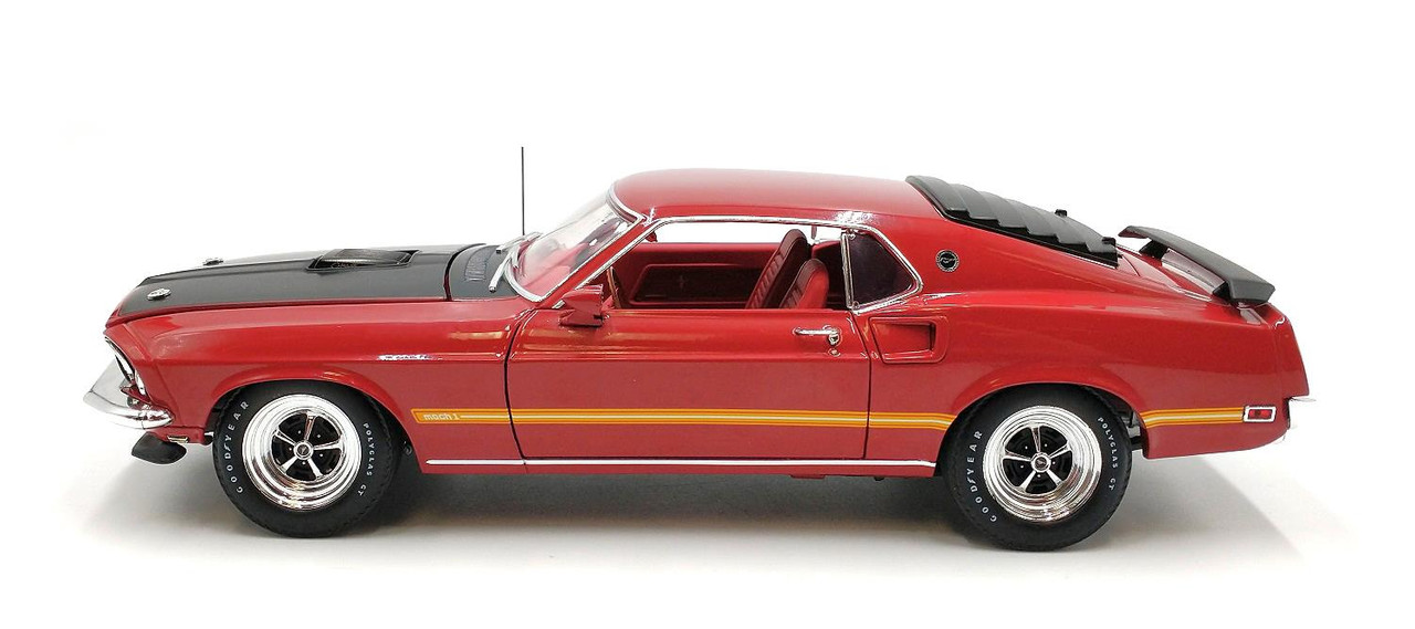 Acme Retro Studios 1:18 Scale 1969 Ford Mustang Mach 1 (Red/Black)  A1801847RS - Retro Hobby