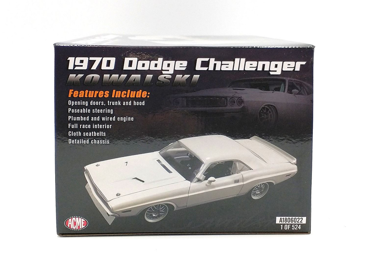 1970 Dodge Challenger Street Fighter - White - Kowalski - 1:18 Diecast  Model Car by ACME - The Baseball Card King, Inc.