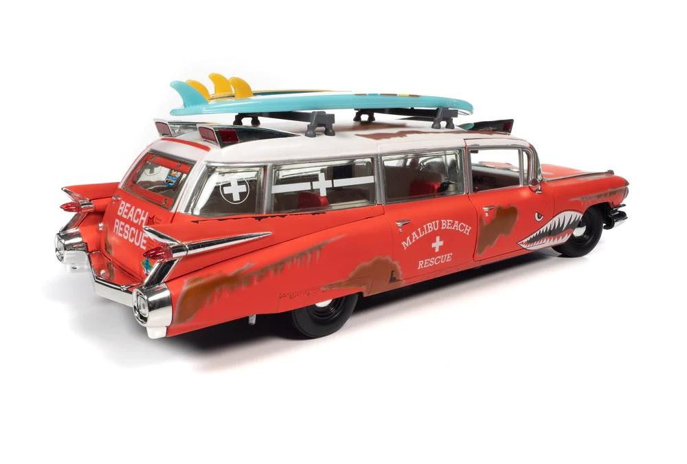 Auto World 1:18 Scale 1959 Cadillac Eldorado Ambulance Surf Shark