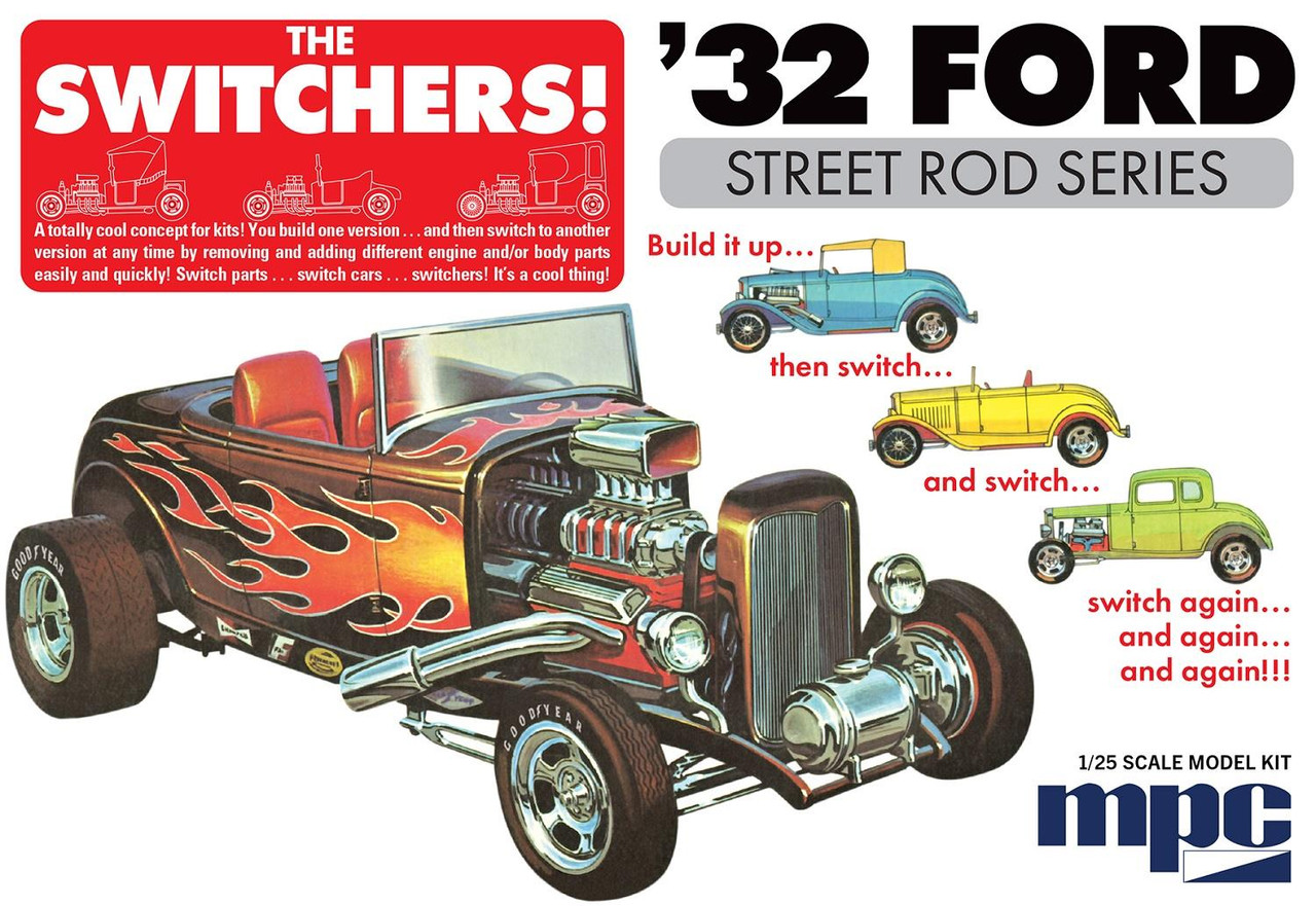 MPC 1:25 Scale 1932 Ford Switchers Roadster Coupe Model Kit MPC992