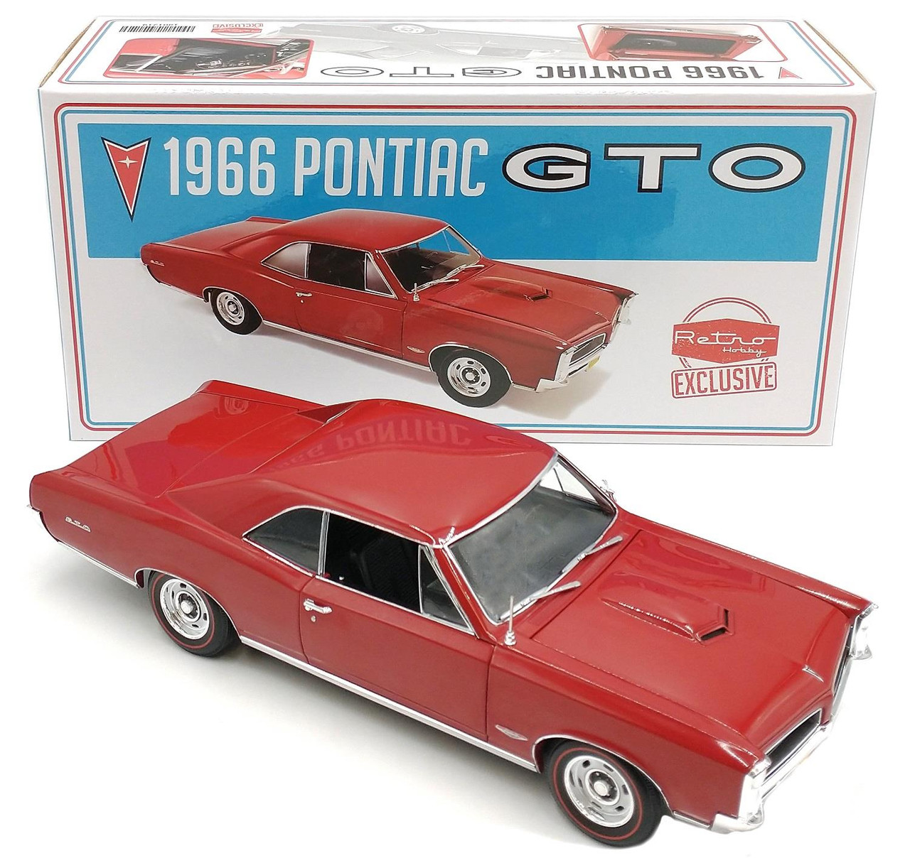 Acme Retro Hobby Exclusive 1:18 Scale 1966 Pontiac GTO (Red) A1801219RH