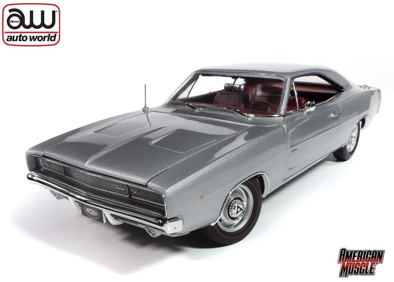 Auto World 1:18 Scale 1968 Dodge Charger R/T MCACN (AA1 Silver