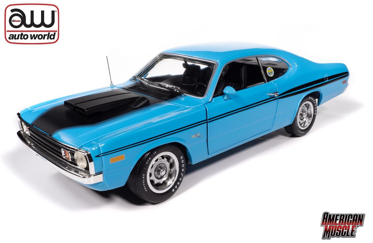 Auto World 1:18 Scale 1972 Dodge Demon GSS (Blue) AMM1345 - Retro