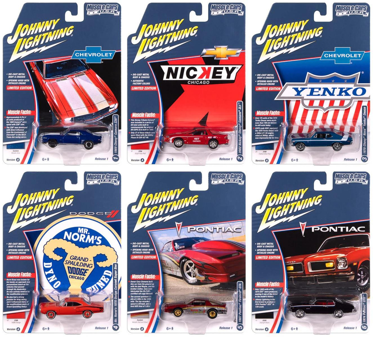 Johnny Lightning 1:64 Scale Muscle Cars USA 2025 Release 1