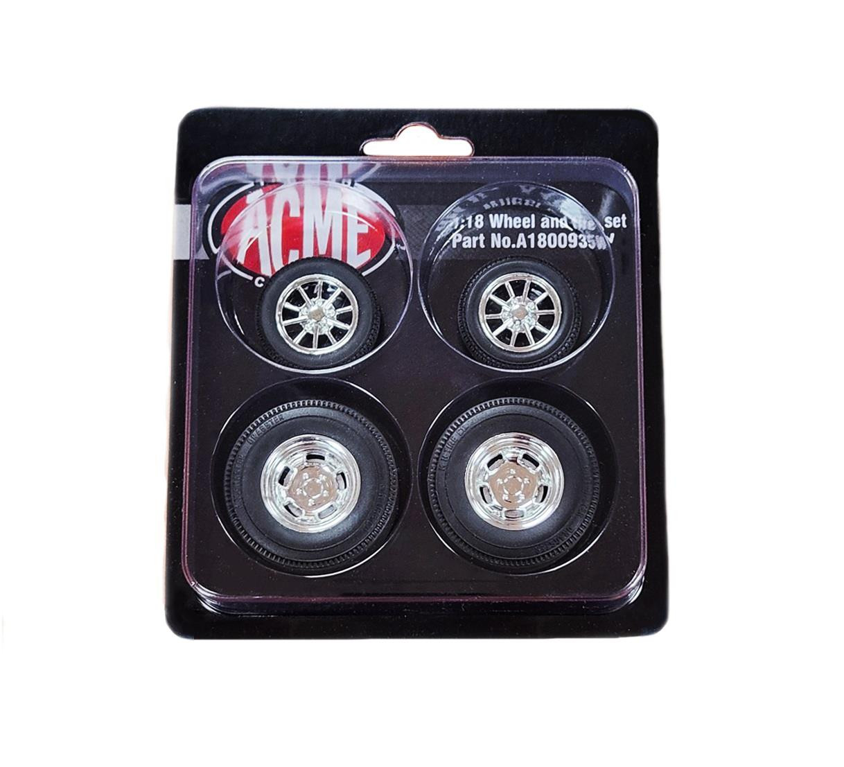 Acme 1:18 Scale Drag Wheel & Tire Set A1800935W - Retro Hobby