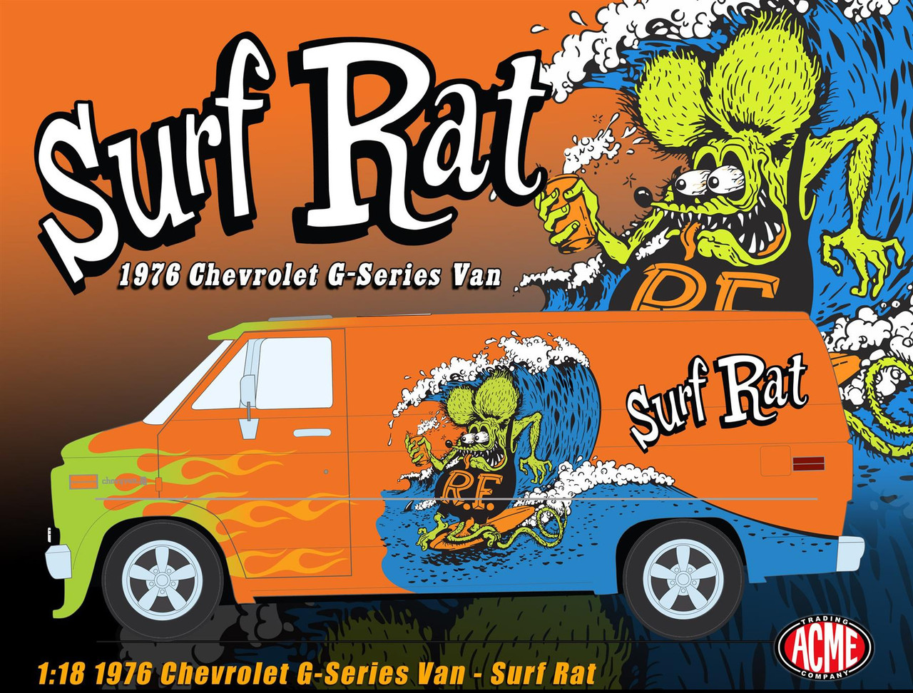 Acme 1:18 Scale 1976 Chevrolet G-Series Van - Rat Fink