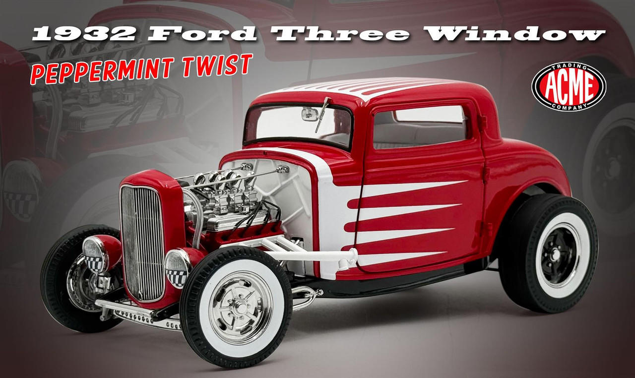 Acme 1:18 Scale 1932 Ford 3 Window - Peppermint Twist A1805026