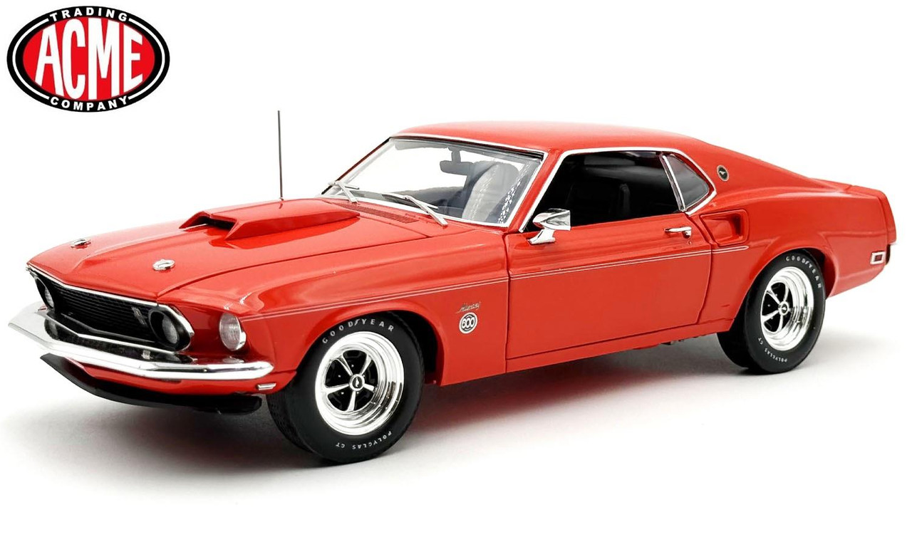 Acme 1:18 Scale 1969 Ford Mustang 600 (Flower Power Red) A1801890