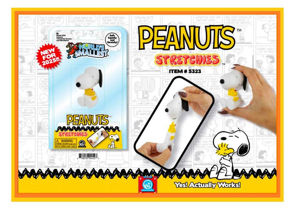 World's Smallest Peanuts Stretchies Snoopy & Woodstock 5323