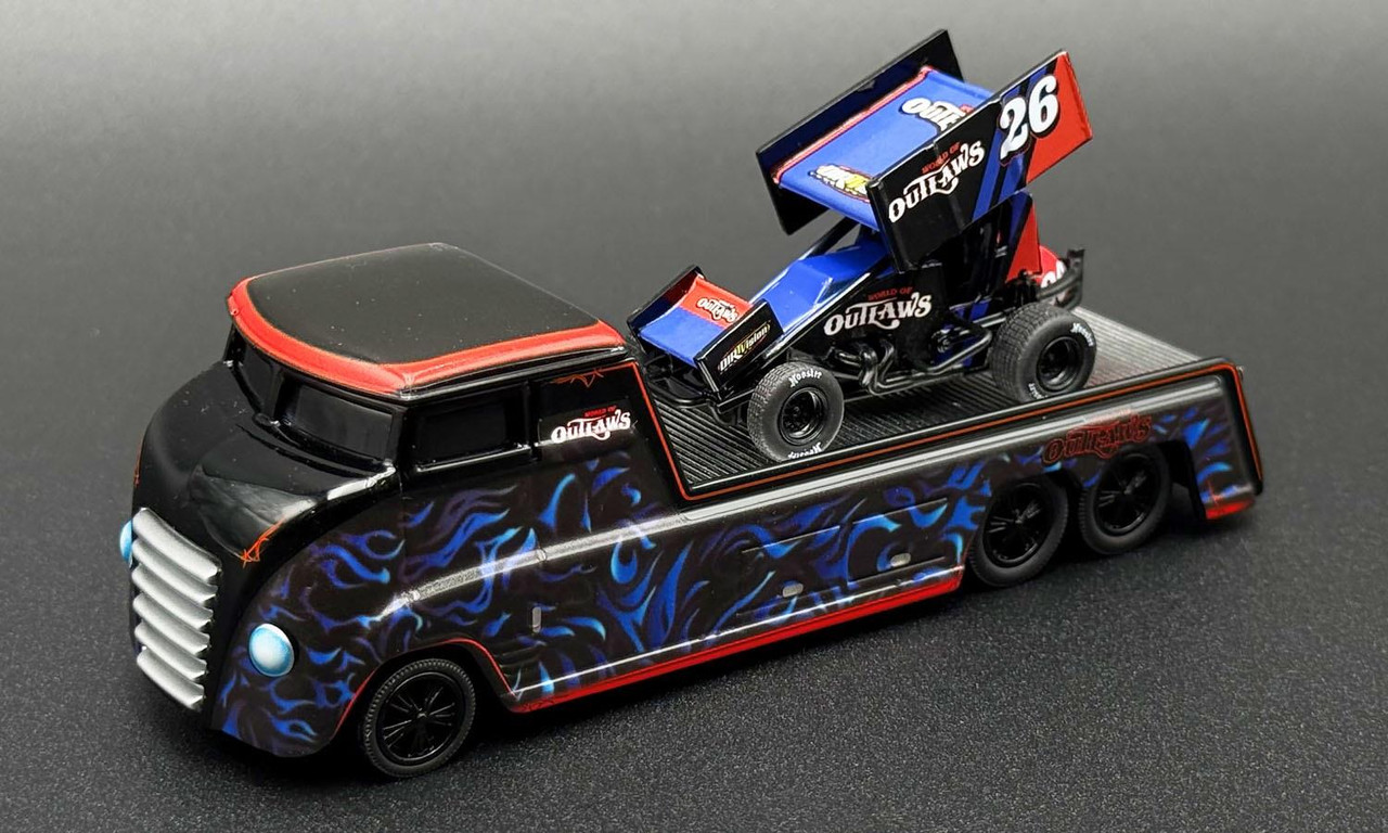 Acme 1:64 Scale 2026 World of Outlaws Custom Hauler and Sprint Car