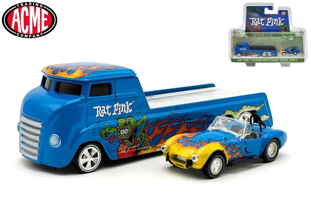 Acme 1:64 Scale Rat Fink Hauler with Cobra Super Snake SC64006
