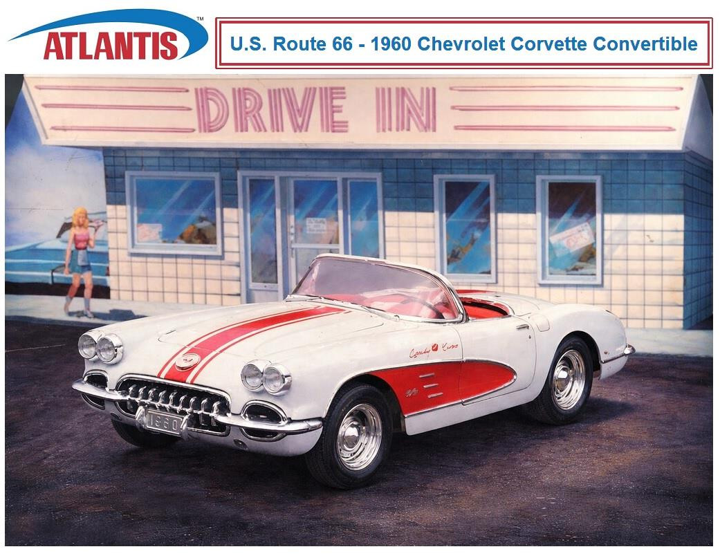 Atlantis 1:25 Scale U.S. Route 66 - 1960 Chevrolet Corvette