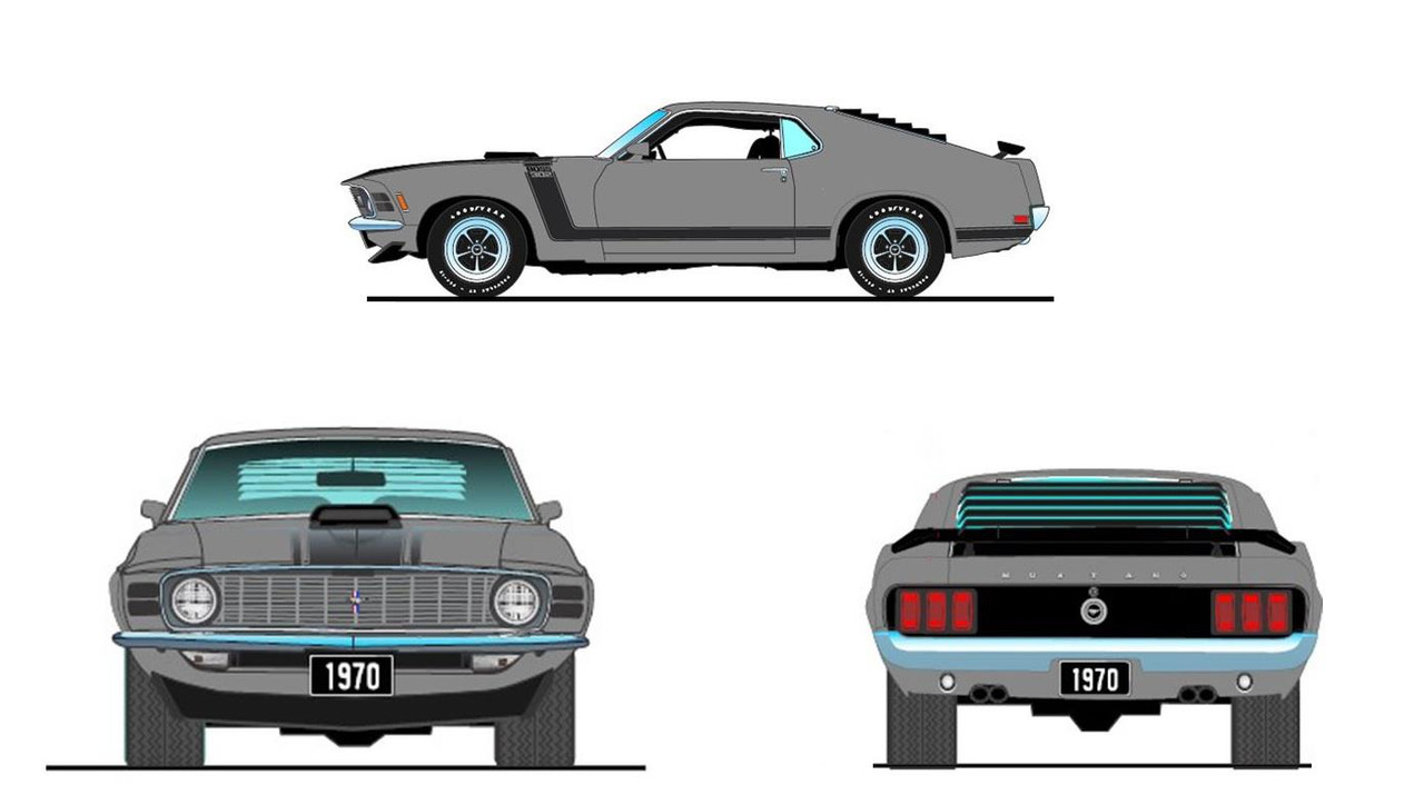 Acme 1:18 Scale 1970 Ford Mustang Boss 302 - Silver - Special