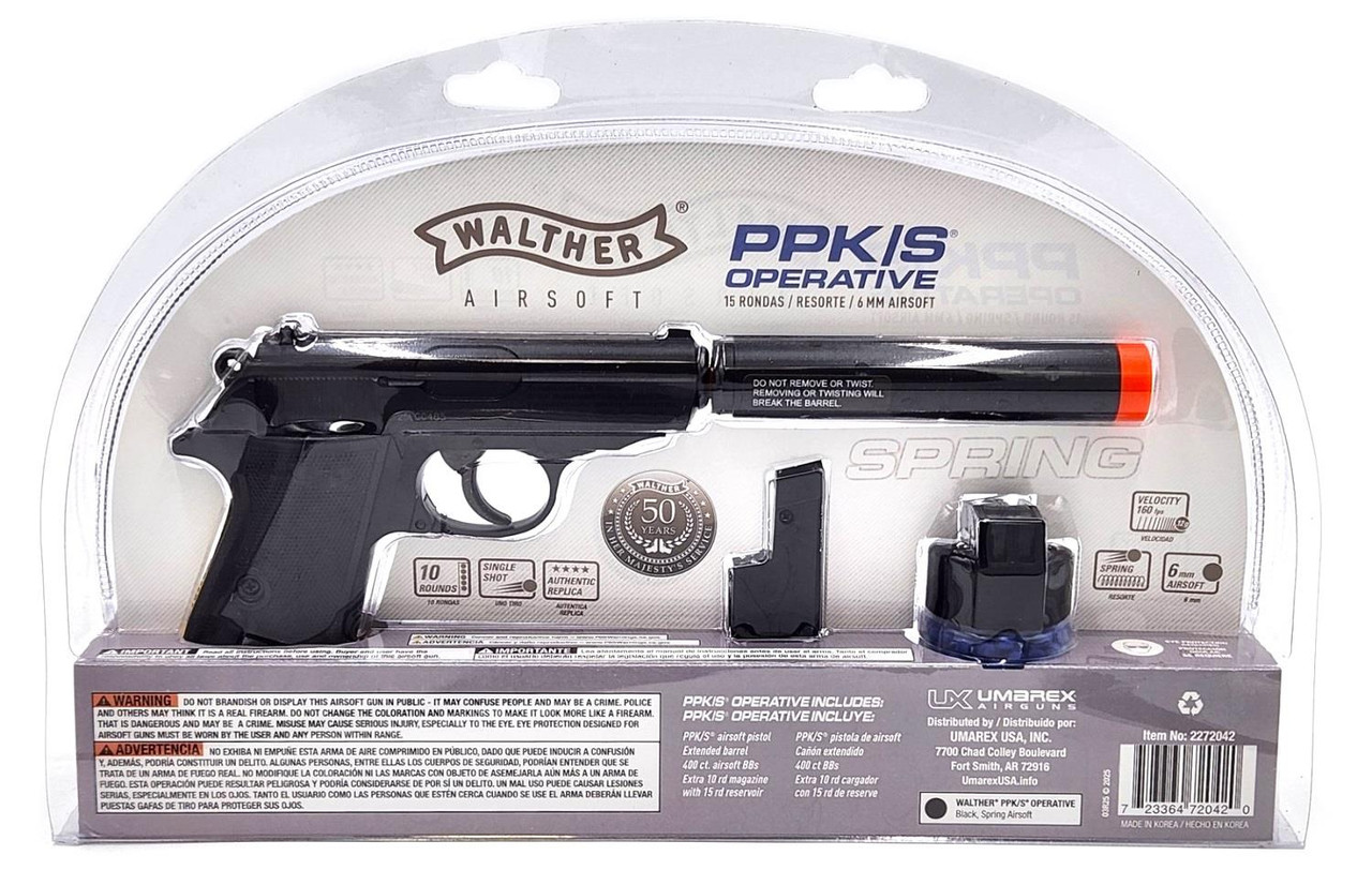 Umarex Walther PPK/S Operative Kit Airsoft Pistol w/ BBs 2272042
