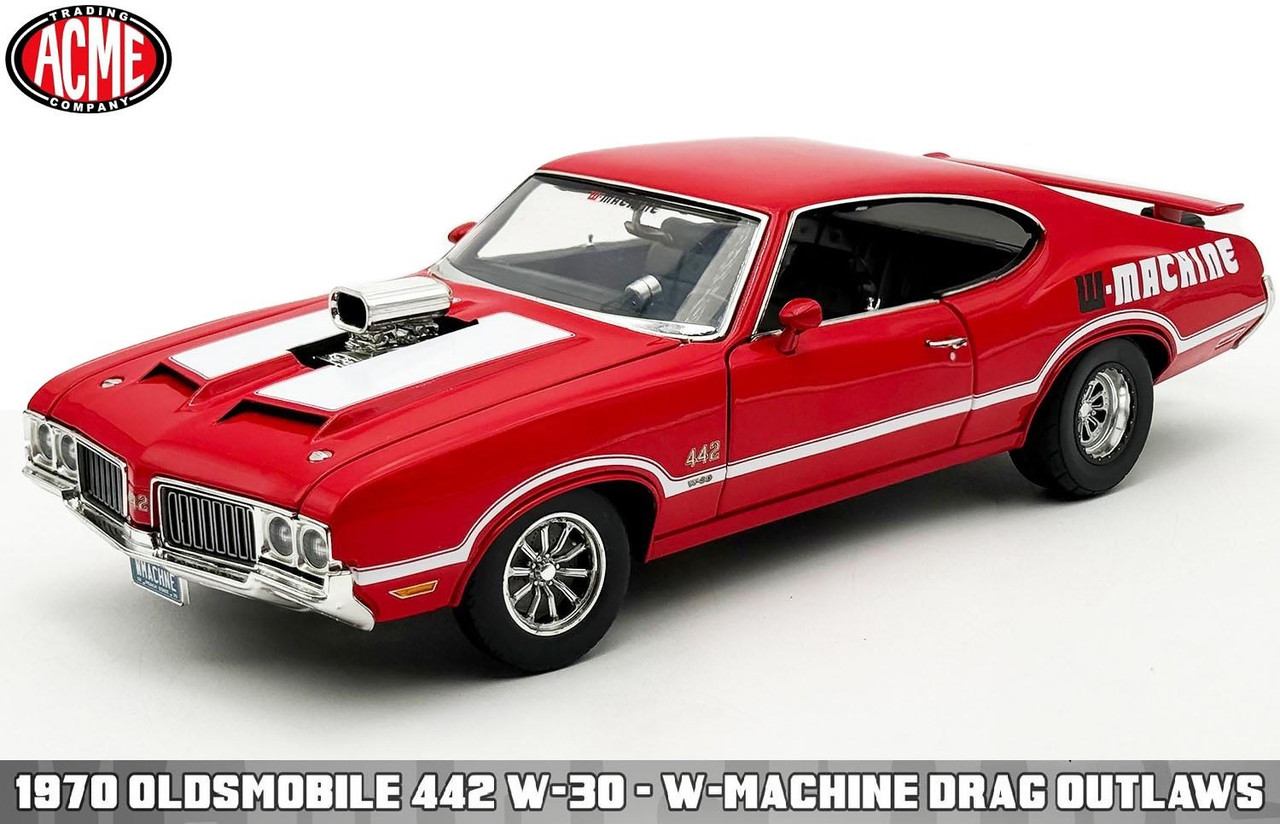 magaveeeページ Acme 1:18 Scale 1970 Oldsmobile 442 W30 - W-Machine - Drag Outlaws