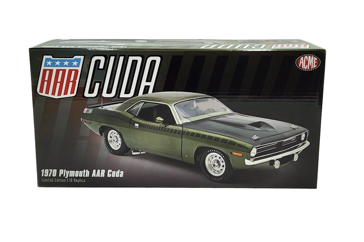 Acme 1:18 Scale 1970 Plymouth AAR Cuda (Ivy Green) A1806140