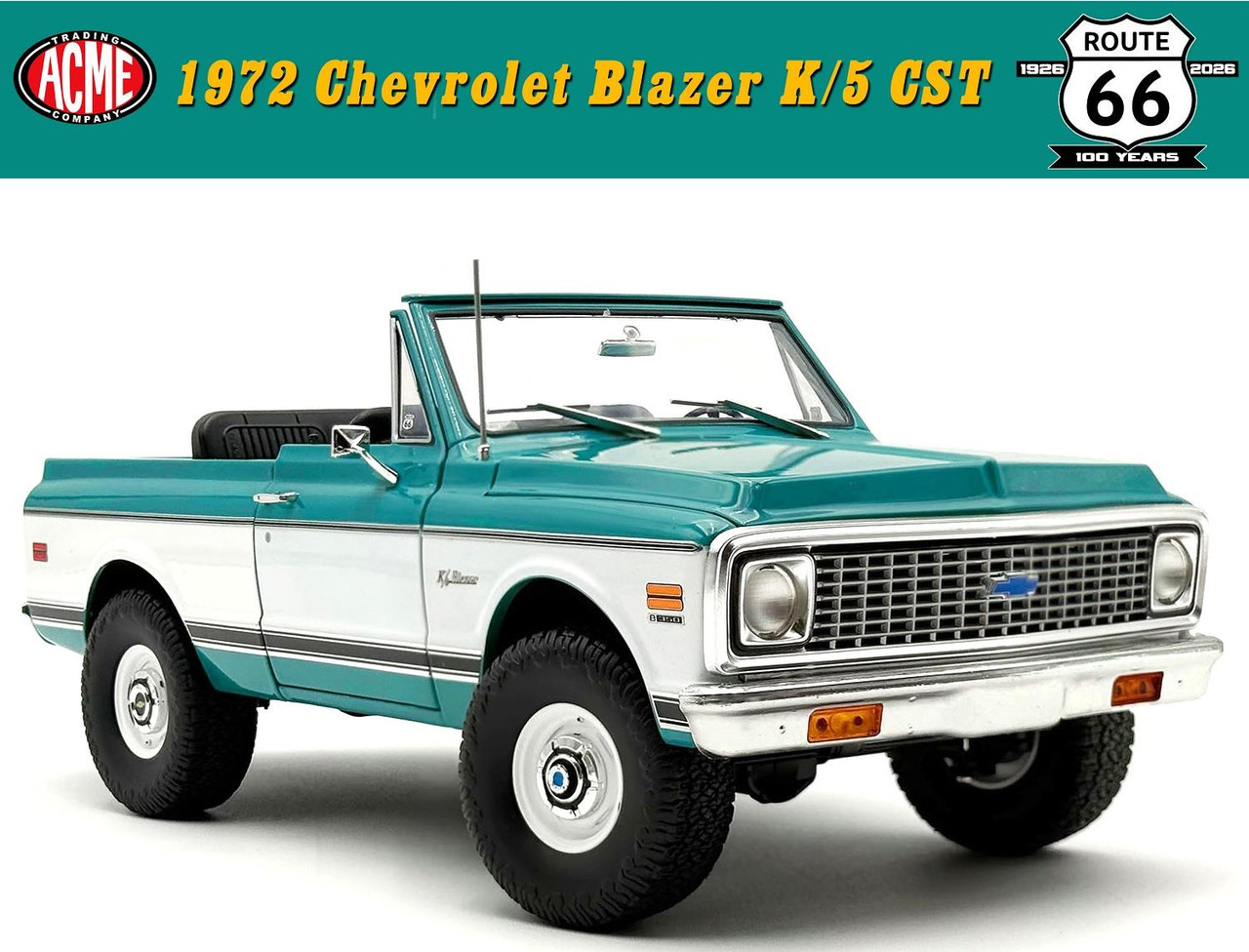 Acme 1:18 Scale 1972 Chevrolet Blazer K/5 CST - Route 66 100th