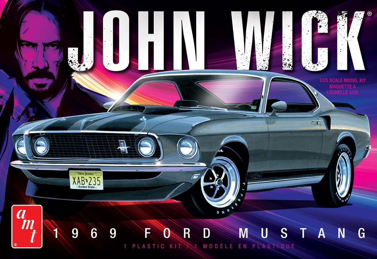 AMT 1:25 Scale 1969 Ford Mustang Mach 1 John Wick Model Kit